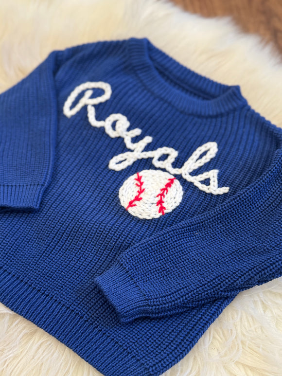 Embroidered KC Baseball Pullover