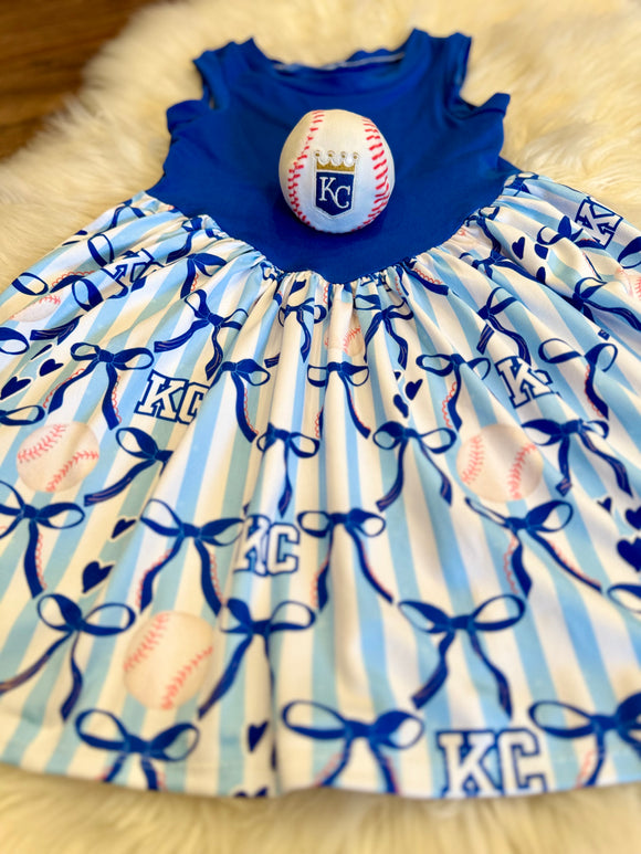 Royal V-line Baseball Dress