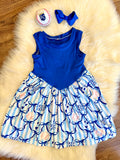 Royal V-line Baseball Dress