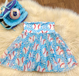 KC Baseball Mesh Twirl Skort