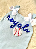 Embroidered KC Baseball Romper