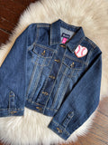 Sequin KC Baseball Denim Jacket