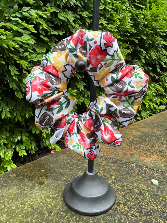 Silk Football Scrunchie