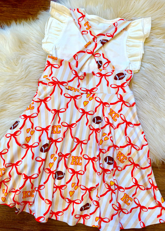 KC Bow Pinafore Dress