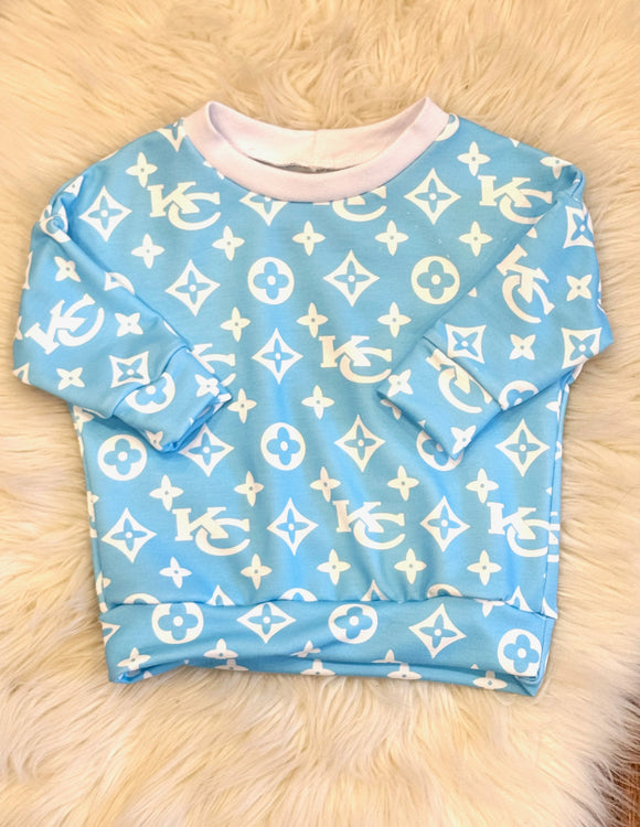 KC Boujee Crew Neck Baby Blue